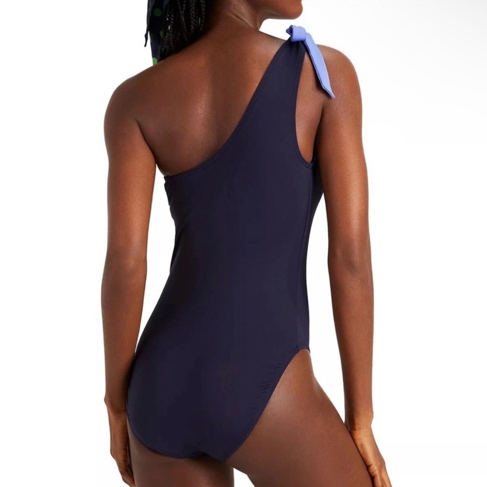 Kate Spade One-Shoulder Navy Blue Swimsuit - Picture 2 of 8